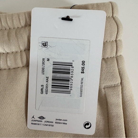 Kids Girls Nike Jordan Y2K Fleece Cargo Sweatpants Joggers Medium M NWT - Picture 2 of 4